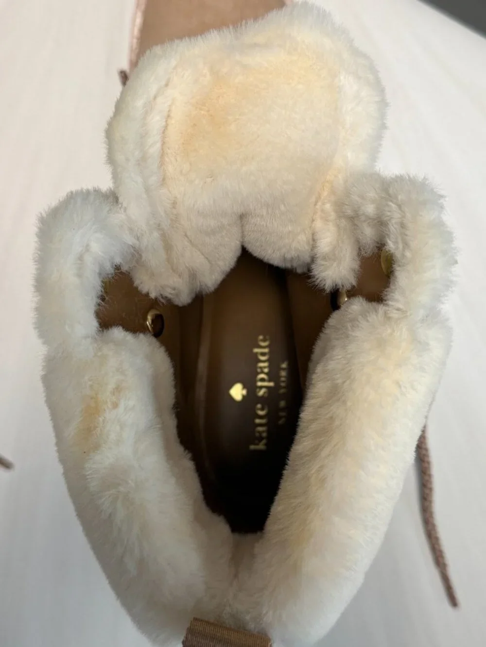 New Kate Spade Walker Fur Bootie Light Fawn Size 9.5
